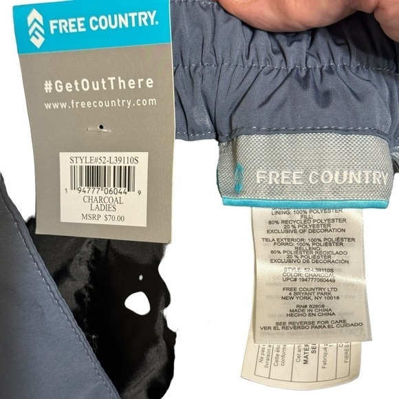Free Country NWT charcoal Ski Pants Adult size XXL - Picture 8 of 8